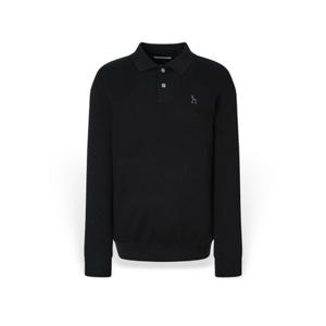 [헤지스 남성] 남성 플레인 카라 긴팔니트 HZSW5D551BK HZSW5D551