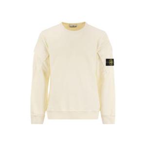 스톤 아일랜드 브러쉬드 오가닉 코튼 플리스 레귤러 핏 크루넥 스