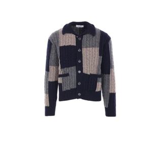 톰브라운 가디건 MKC605A Y1032 978 NAVY GREY BROWN DOM