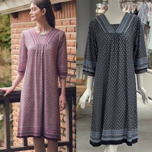 [비너스 란제리] 에스닉 실크스판 홈드레스 2종택1 VEV3980L0000