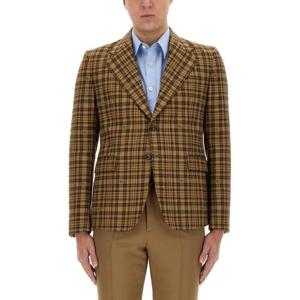 구찌 더블 G 체크 울 수트 자켓 770384 ZAOWN2337 BEIGE