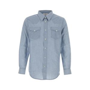 셀린느 긴팔 셔츠 2C892777V 01BB XHITEBLUE