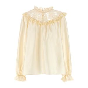 짐머만 레이스 빌로우 러플 실크 블라우스 5070TF25R CRM