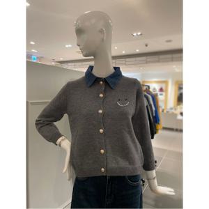 르니앤맥코이 데님 카라 스마일 진주 가디건 (MM11CD702FJY)