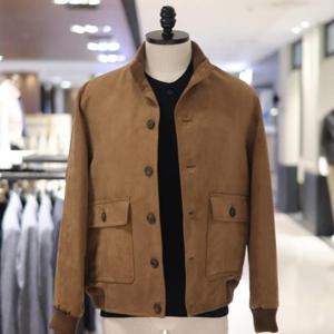 [트레몰로]CL5F8451_트레몰로 남성 간절기 스웨이드 블루종 점퍼