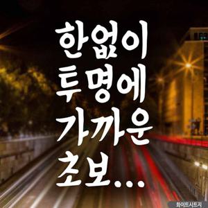 자동차스티커 텍스트 한없이투명에가까운초보 화이트 차량용스티커주문제작