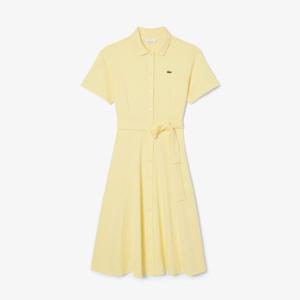 [라코스테공식] 여성 핏앤플레어 벨티드 폴로 드레스 EF9621-55G 107