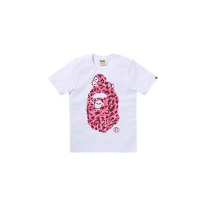 베이프 반팔 티셔츠 002TEL802022WHG WHITE PINK DOM