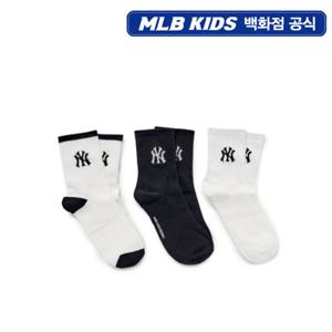 [엠엘비키즈] 베이직 단목 양말 3번들 (7ASOB106N-50BKS) 7ASOB106NBKS