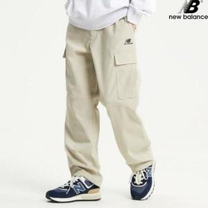 뉴발란스 NBNTD31803-BE 에센셜 카고 와이드 팬츠 루즈핏 남녀공용 트레이닝 긴바지