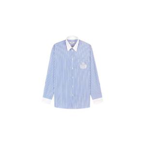 26 SS 스포티앤리치 스트라이프 자수 셔츠 SI01965243ST09 TP447883255