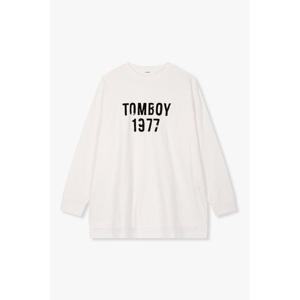 톰보이  9176122974 레터링 프린트 슬럽 티셔츠