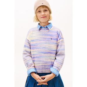 [타미힐피거칠드런] 타미힐피거 키즈 T42G0WWO360GT1 멜란지 스트라이프 니트 스웨터 T42G0WWO360GT1