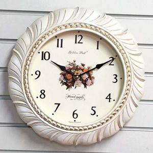 GB7064 무소음민들레 벽시계 장미빈티지아이보리 한국 벽시계 빈티지시계 시계 무소음시계 인테리어시계