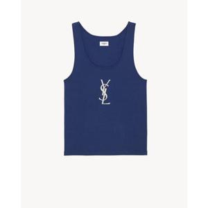 생로랑 민소매 티셔츠 858319Y38AK4069 Blue