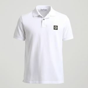 STONE ISLAND 2SC17 STRETCH COTTON PIQUE SHORT-SLEEVE POLO SHIRT_SLIM FIT (80152SC17 A0001) (스트레치 코튼 피케 반팔 폴로 티셔츠_슬림핏)