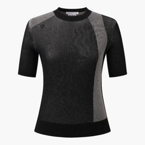 데상트골프웨어 VQA DR12WFKP31-BLKG 아크먼트(ACMT) 여성 모크넥 골지 풀오버 / BLACK