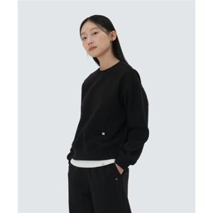 스노우피크 SNOWPEAK APPAREL 약기모 여성 세미크롭 맨투맨 (S25WWFHT69) Black S25WWFHT69BK 337551