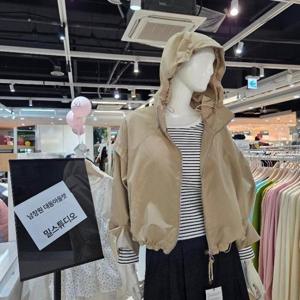 밀스튜디오 DP02 밑단스트링7부셔링소매후드점퍼 LS3JPR112