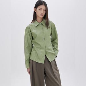 [쥬크]백셔링 페이크 레더 셔츠 (Z261MSC006)