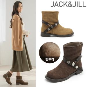 [잭앤질]잭앤질 기모 벨트장식 앵클부츠(JD5762)