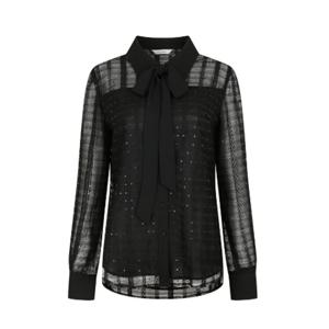 [제이제이 지고트]타이넥 스팽글 레이스 블라우스(GP3A0BL111)