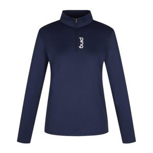 M 핑골프웨어 NQC 121D3TR156_NA 여성 로고 반집업 긴팔 티셔츠