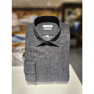 [듀퐁셔츠] 린넨 믹스 솔리드 슬림핏 셔츠 SE6SM22LS756SDY SE6SM22LS756