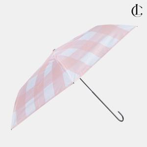 엘케이트 경량 3단 수동 양우산 UV차단 암막코팅 체크 패턴 미니 양산 우산 LDDR172