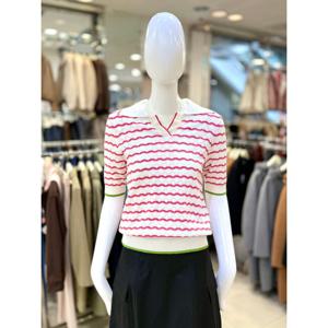 [조이너스]브이넥 카라 스트라이프 니트 JAEU5WSL320