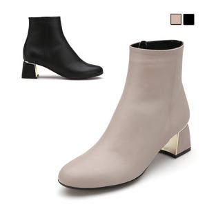 [미소페] 여성 골드장식굽 앵클부츠 012046029 5cm 012046029