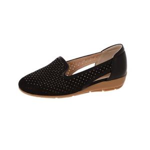 [닥스 슈즈] 닥스구두(DAKS)여성 메쉬펀칭 컴포트 로퍼 DLO210 GD10A 검정 굽3CM DLO210