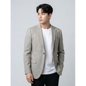 [BY파크랜드]베이지 져지 셋업 자켓-A1KC2310155A