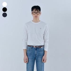 [게스][26SS] 유니 레귤러핏 라운드 긴팔티셔츠 NQ1KE401