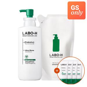 [GS단독] 라보에이치 두피강화클리닉 샴푸 400ml+400ml리필+증정50ml 4개