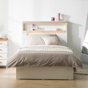 장인가구 샤른 편백 원목 LED 4서랍 수납침대 프레임 SS