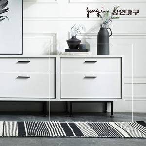 장인가구 루시퍼 화이트 600 2단 거실장