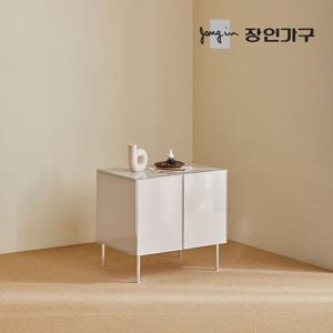 장인가구 무와 E0등급 하이그로시 600 사이드 수납 협탁 미니 거실장