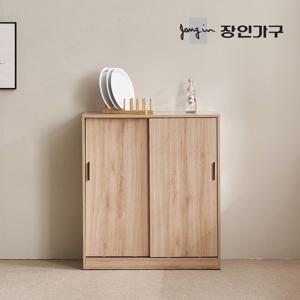 장인가구 아망드 슬라이딩 800 주방 수납장 그릇 장식장 홈카페장