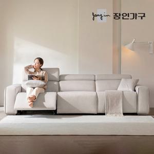 장인가구 조디 4인용 제로월 양방향 전동 리클라이너 패브릭 소파