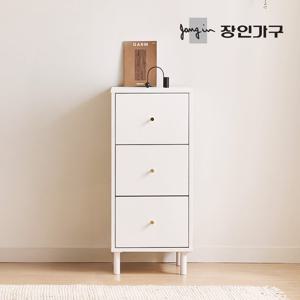 장인가구 쿠르바 400 낮은 3단서랍 주방 수납장