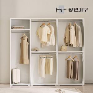 장인가구 클래드 2200 드레스룸 옷장 세트 (600 1단, 800 2단, 800 2단 행거)