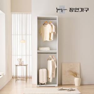 장인가구 클래드 드레스룸 시스템 옷장 600 2단 행거