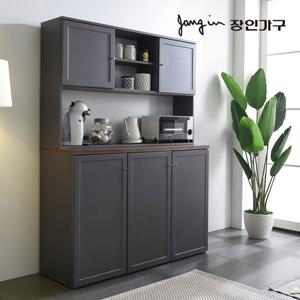 장인가구 쉐프 그레이 1200 주방수납장 상부장세트