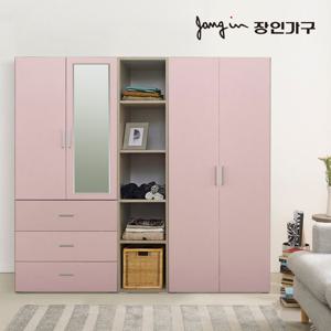 블리스 2000 옷장 (800 3단서랍 거울행거+400 오픈장+800 행거)