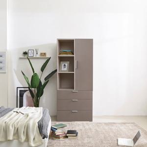 장인가구 메종 800 3단서랍 오픈수납옷장