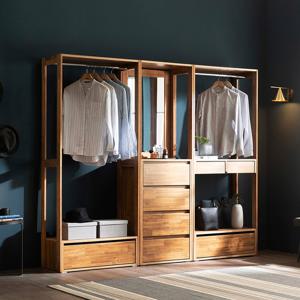 장인가구 세이 원목 드레스룸 2200 옷장 2단서랍 화장대