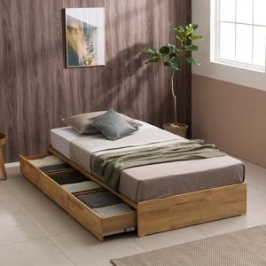 장인가구 히든 평상형 3단 수납 원목 침대 SS 볼라텍폼스50T독립