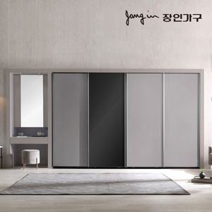 장인가구 아이브 파인 매트 슬라이딩 미러 파우더 붙박이장 30CM
