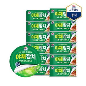 [사조대림]야채참치(안심따개) 100g X 12캔 /참치캔/통조림